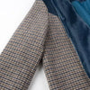Woolen Plaid Long Coat Women Turn-down Collar Loose Long Sleeve Button Elegant Outwear Female Thicken Spring Street Jacket