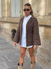 Women Vintage Plaid Knitted Cardigans Coats Long Sleeve Lapel Buttons Sweater Jackets Spring Casual Office Lady Outwear