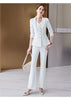 Spring Autumn Women Blazer Jacket And Pant Suit White Red Black Blazer Trousers 2 Piece Set Ladies Office Work Suit