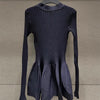 V Neck Knitted Mini Dresses Single Breasted Autumn Winter Solid Vestidos Mujer Vintage Korean Women Dress