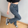 Women Flare Jeans Winter Streetwear Y2K Straight Pants Ankle Length Denim Jeans Girls Party Casual Retro Blue Trousers