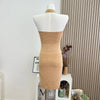 Commuter Knitted Dress Spring Autumn Elegant Two Pieces Set Hip-wrapped Short Striped Cardigan And Dress J408