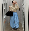 Casual Loose Jogger Bloomers Pants Women High Waist Trousers Female Loose Pleated Bloomers Pants Streetwear