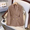 Temperament Blazers Women Clothes Oversized Jackets Office Lady Double-breasted Casual Korean Coats Tops Ropa Mujer