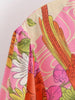 Boho White Blue Totem Print Bow Lacing up Neck Long Straight Dress Women Viscose Cotton Full Sleeve Maxi Robe Holiday