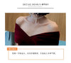 Spring Long Elegant Wine Red Soft Velvet Evening Party Wedding Dresses for Women Off Shoulder Maxi Dress