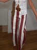 Colorful Striped Wide Leg Trousers Women Bohemian High Waist Multi-color Panelled Slim Straight Pants Lady Beachwear