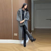 Batwing Sleeve Women's Coat Lapel Single-Breasted Loose Lady Long Jackets Autumn Winter All-Matched Street Outwear