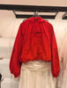 Women's Jacket Autumn Red Long-Sleeve Drawstring Decorative Festive Hoodie Zipper Cardigan Casual Versatile