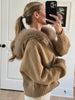 Slim Knit Cardigan Hoodies Women Autumn Solid Long Sleeve Sweater Coats Winter Street Vintage Basic Hoodie