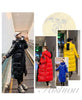 Black Glossy Parker Female Warm Winter Thicken Down Cotton Jacket Windproof Rainproof Women's Hooded Coat Casual Long Overcoat