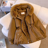 Women Winter Jacket Big Fur Collar Parkas Coat Long Coat Hooded Warm Wool Liner Female Snow Wear Padded Parka