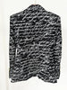 High Street Stylish Designer Jacket Women's Love Letters Printed Double Breasted Blazer
