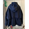Spring Autumn Korean The Design Sense Niche Loose Casual Hem Drawstring Waist Hooded Windbreaker Female Long Coat Lady Top