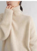 Autumn and Winter Thick Cashmere Sweater Women High Neck Pullover Sweater Warm Loose Knitted Base Sweater Jacket Tops