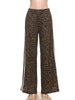 Casual Leopard Print Pants Women Fall Sporty Patchwork Stripes Autumn Basic Streetwear Hipster Loose Trousers
