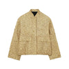 Women's Sequined Bomber Jacket Fall O Neck Long Sleeve Pocket Stretch Hem Sequins Jacket Coat Female Chic Outerwear