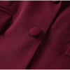 Women's Black Blazer Pants Set With Feather Cuffs Lapel Long Sleeve Button Jacket Wide Leg Pants Lady Chic Outfits