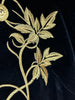 Woman Fall Winter Gold Embroidered Jackets Velvet Long Sleeve Round Neck Button Christmas Holiday Ladies Coat