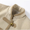 Napoleon Golden Short Jacket Women Vintage Stand Collar Long Sleeve Cropped Jackets Autumn Lady Outwear High Street