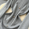 Brand Autumn Winter Women Knitted Long Dress Pearls O-neck A-line Sweater Dress Office Lady Vestido