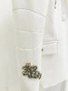 Designer Suit Women Beaded Diamonds Single Button Suit Blazer Wide-leg Pants Set 2PCS