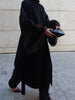 Lady Long Wool Blend Coat Stand Collar Faux Fur Cuffs Belted Waist Loose Oversized Maxi Wrap Outerwear Elegant Winter Overcoat