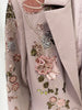 High Street Designer Runway Suit Set Women's 3D Flowers Beaded Blazer Wide Leg Pants Set