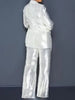 Sequin Pants and Blazer Set Women 2 Pieces Sets Spring Long Sleeve Blazer Coat High Waist Wide Leg Pants Suits Female