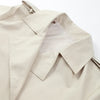 Women Lapel V-neck Belt Trench Coat Lace Up Button Full Sleeve Short Thin Windbreak Lady Daily Street Outerwear