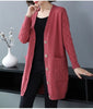 Ladies Sweater Jacket Autumn Winter V-neck Be All-match Women's Knitting Cardigan Sweater Coat Loose Comfortable Female Top