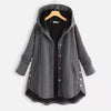 Women Cotton Coats Ladies Patchwork Button Jackets Female Knitted Plush Coat Hooded Top Outerwear Tailor-made T-Shirts