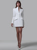 Long Sleeve Single-breasted Sexy Mini Blazer Dress Women Turtleneck Two Pocket Club Party Blazers Dress Office Lady