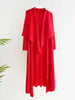 Pleated Long Trench Thin Temperament Solid Color Big Lapel Open Stitch Coat Female Coat Autumn 2C785