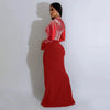 Women Long Sleeve Diamonds Rhinestones High Side Split Mermaid Midi Maxi Dress Even Sexy Party Dresses Vestidos
