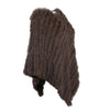 Women's 100% Real Natural Rabbit Fur Knitted Pullover Poncho Lady Cape Genuine Fur Shawl Warm One Size