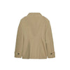 Pocket Stand Collar Long Sleeves Jacket Woman Single Breasted Solid Color Waist Cinching Jackets Versatile Women's Jackets