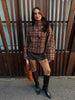 Plaid Jacket For Women Casual Hood Zipper Long Sleeve Pockets Loose Coat Lady Top Spring Chic Street Outerwear