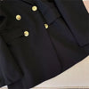Korean Profession Office Lady Blazer Double-Breasted Metal Buttons Suit Jacket All-Match Temperament Spring Outwear