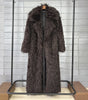 Colorful Women's Furry Coat Rose Pink Faux Fur Coat Suit Collar Autumn Winter Thick Cardigan Long Overcoat Chic 2DB5859