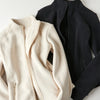 Thickened Warm Fleece Jacket for Women Autumn Winter Simple Versatile Zipper Coats Thumb Hole Design Casual Sport Style Tops