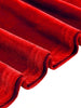 Red Velvet Christmas Elegant Party Women Dress Square Neck Long Bishop Sleeve Autumn Winter Belted Swing Dresses