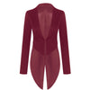 Womens Swallowtail Jacket Lapel Tuxedo Coat Tailcoat Blazer Vintage Outerwear for Nightclub Cocktails Waitress Cosplay Costume