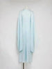 High Neck Cape Sleeve Slim-Fit Maxi Dress Pearl Trim Solid Color Floor Length Modest Abaya Style Formal Occasion Women