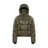 Women Hooded Thicken Warm Cotton Jacket Zipper Glossy Snow Winter Loose Female Coat Lace Up Casual Down Puffer Outwear