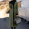 Women Woollen Overcoat Double-breasted Cardigan Mid-calf Length Long Sleeves Jacket Slim OL Formal Coat