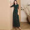 Spring Autumn Elegant Chic Long Sleeve Dresses Women's Slim Long Oversize 4XL Velvet Bronzing Dresses