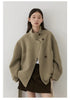 Korean Women Double-sided Belt Woolen Coat Loose Overcoat Solid Ladies Outerwear Girl Jackets Autumn Winter