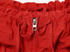 Women's Jacket Autumn Red Long-Sleeve Drawstring Decorative Festive Hoodie Zipper Cardigan Casual Versatile