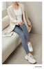 100% Merino Wool Striped Leggings Women's Winter Warm Knitted Tights Solid Color Women's Trousers